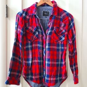 Rails plaid button up